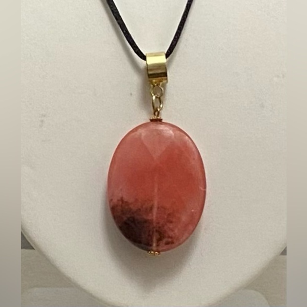 NEW Simulated Cherry Quartz pendant
